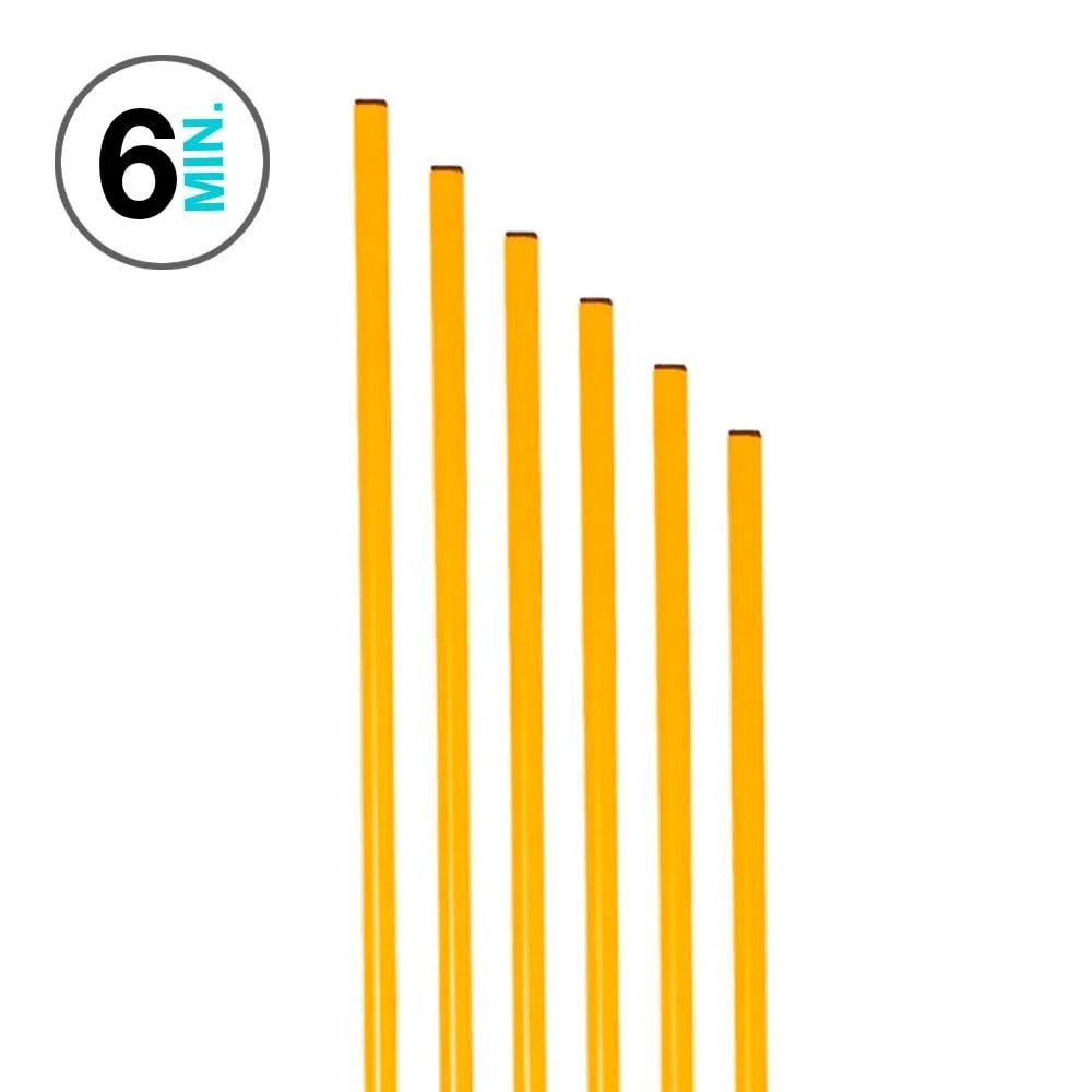 Genérico Set de 6 Picas PVC de Entrenamiento 120cm - Amarillo