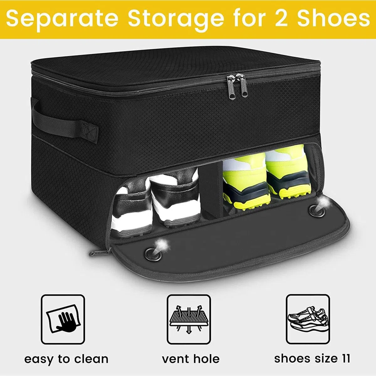 Organizador de Baúl de Golf, Organizador de Zapatos para Casillero de Equipo de Golf, Bolsa de Baúl de Golf con Compartimento Separado, Bolsa de Accesorios de Golf para Baúl Al Aire Libre