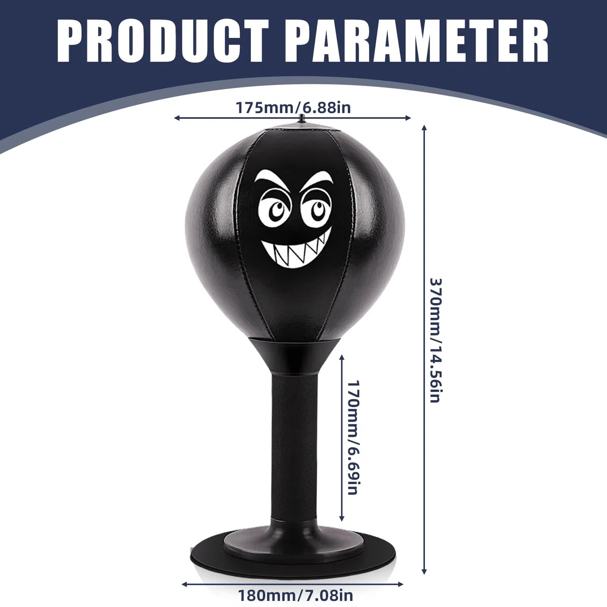 Punchingball Mesa de escritorio, bolsa de punching para adultos, mini saco de boxeo con ventosas fuertes y bomba de aire, saco de boxeo para casa y escritorio para aliviar el estrés, mesa saco de