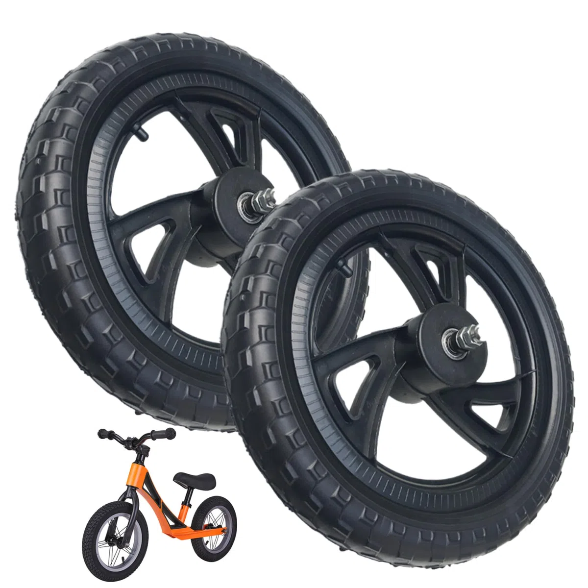 1 par de Ruedas de Bicicleta de Repuesto para niños, Rueda de Bicicleta de Equilibrio de 12 Pulgadas, Accesorios de reparación Ligeros para Bicicletas y Mantenimiento