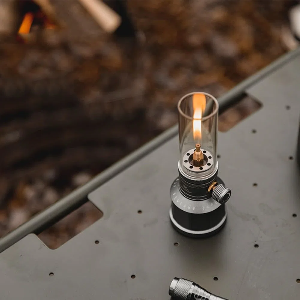 EasyByMall Luces de camping, farol de gas al aire libre, kit de luz de vela con barra de extensión de tanque vacío, para huracán, tormenta, interrupción (linterna de gas), WFPS4OH7CS78U029F6Z6CN