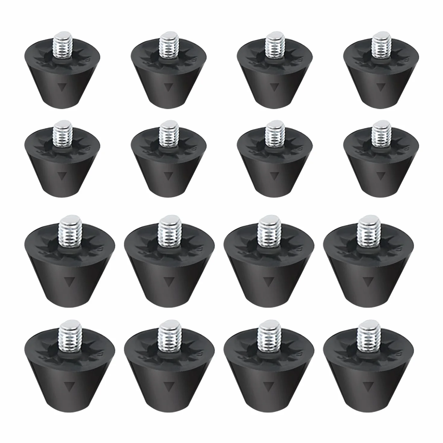 16 Piezas de Tacos de fútbol de Repuesto, Tacos de Nailon, Tacos con Cabeza de Metal, Tacos de fútbol Antideslizantes, 13 mm y 16 mm, Ancho de Tornillo 5 mm.