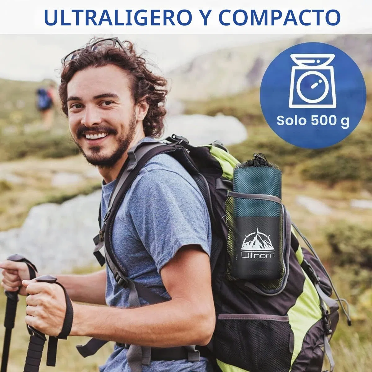 Saco Sabana de Dormir - Suave y Ligero, 220x95cm - Facil de Transportar y Cuidar cabaña Saco de Dormir, Ideal como Sabana Saco para Camping, Hostales, Hoteles y Viajes de Verano.