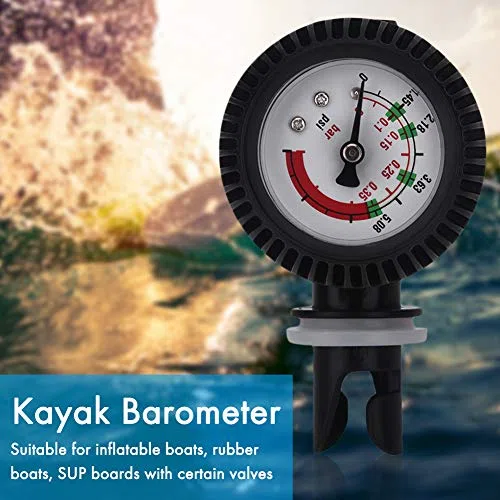 Barómetro de Kayak, Barómetro de Medidor de Presión de Aire Barco Neumático de Nylon para Balsa Kayak Indicador Presión Manómetro para Barco