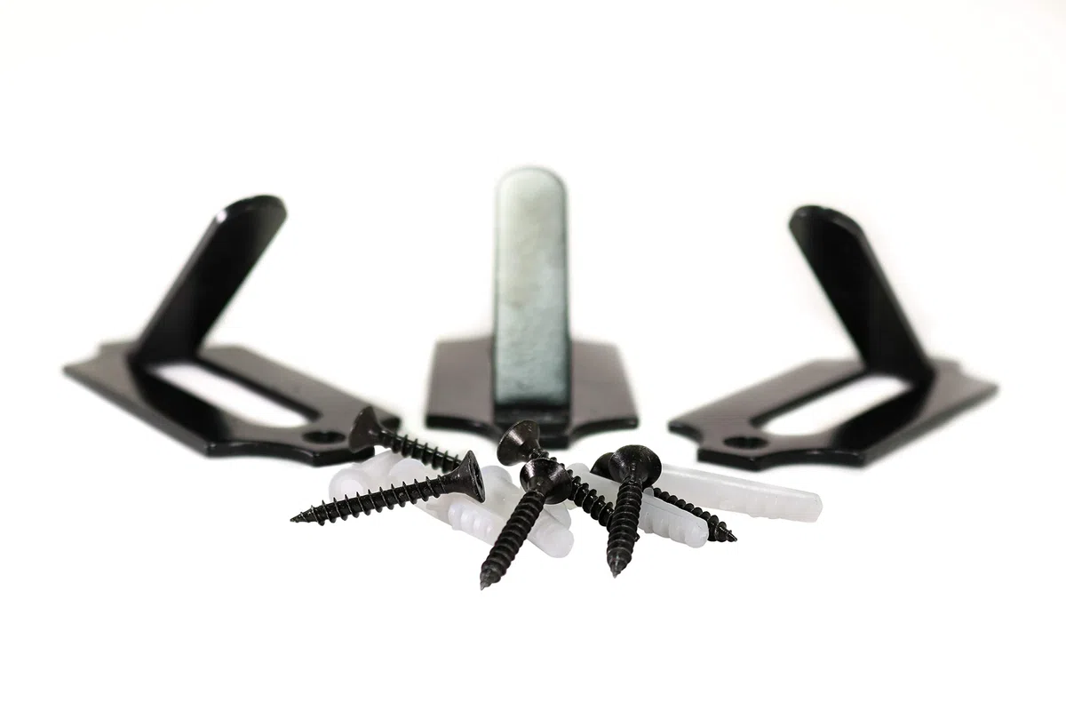 Paquete de 3 soportes de pared de calavera europea para ciervos, mula, antílope, coyote y animales de caza pequeños, completo con kits de instalación simples y fáciles, apto para uso en