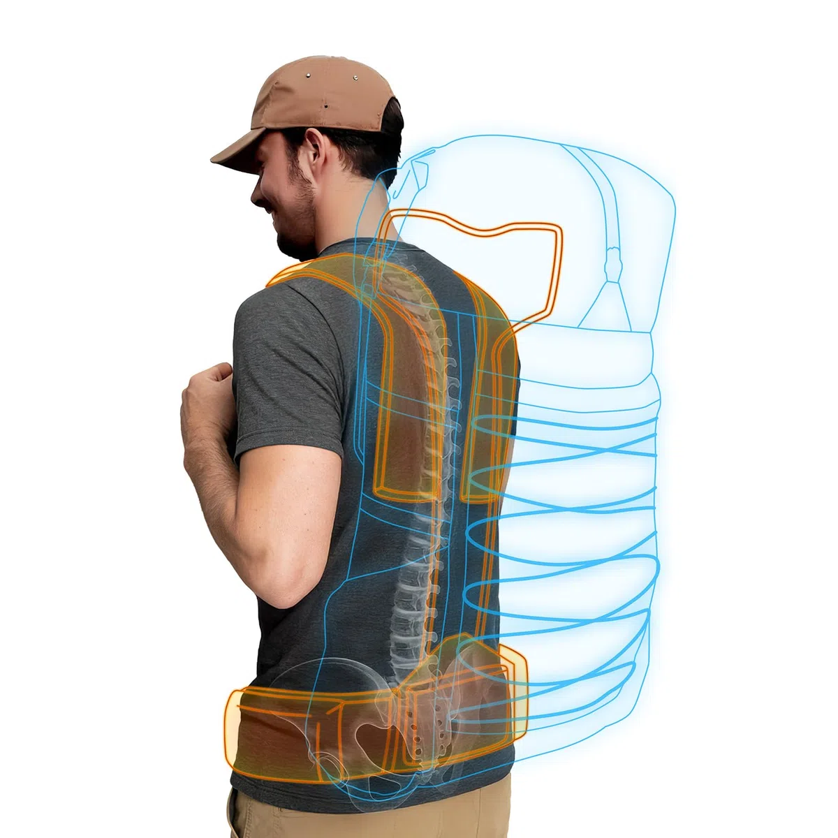 Night Cat Mochila Trekking Ultraligera: Mochila Hombre Mujer Impermeable 70L Grande para Montaña Viaje y Senderismo