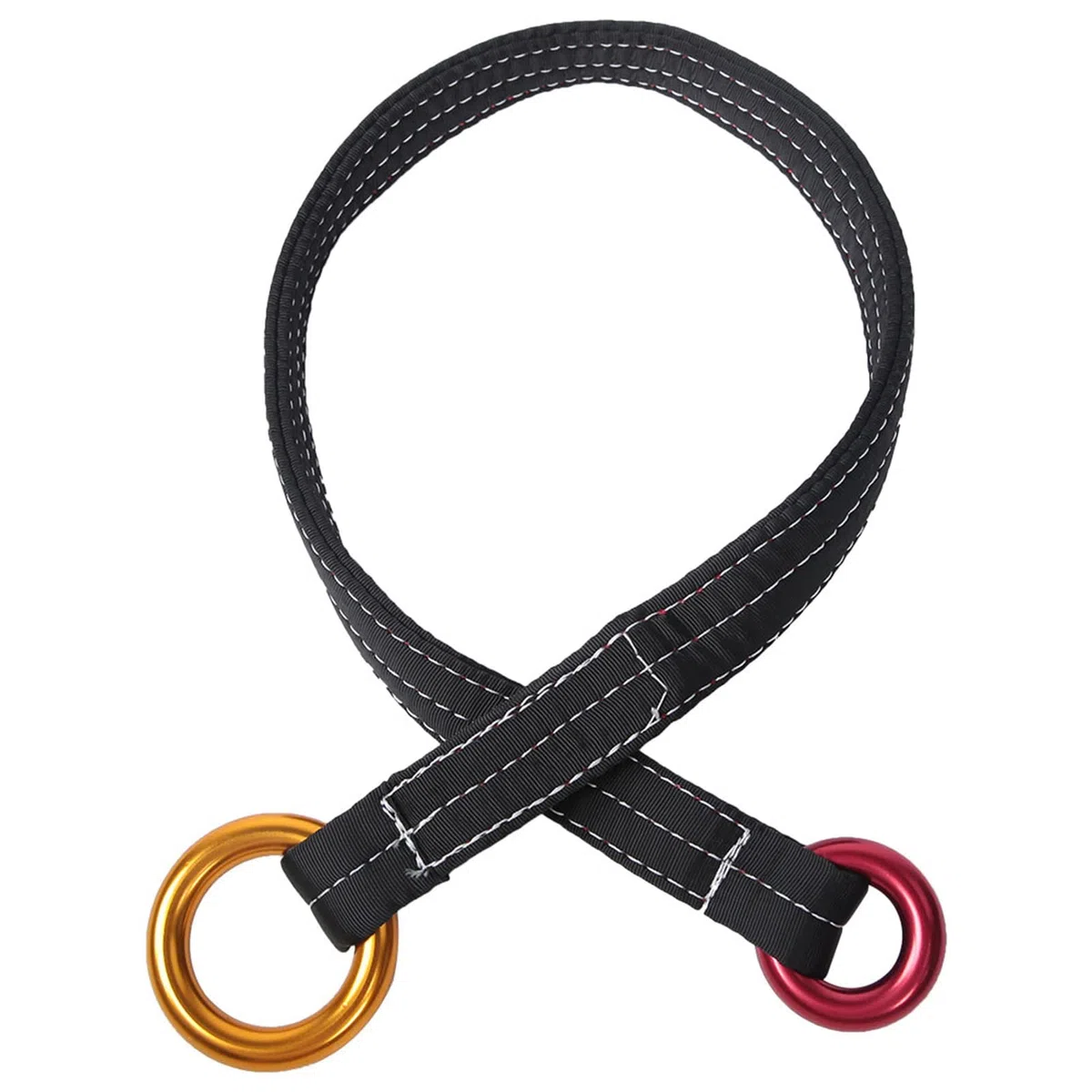Yinhing Cordón de Alambre para Trepar árboles de 90 Cm con 2 Anillos de Metal Anodizado Poliéster de Alta Resistencia Tejido Doble de 26 Mm para Mejorar Ideal para Deportes de Trabajo en árboles