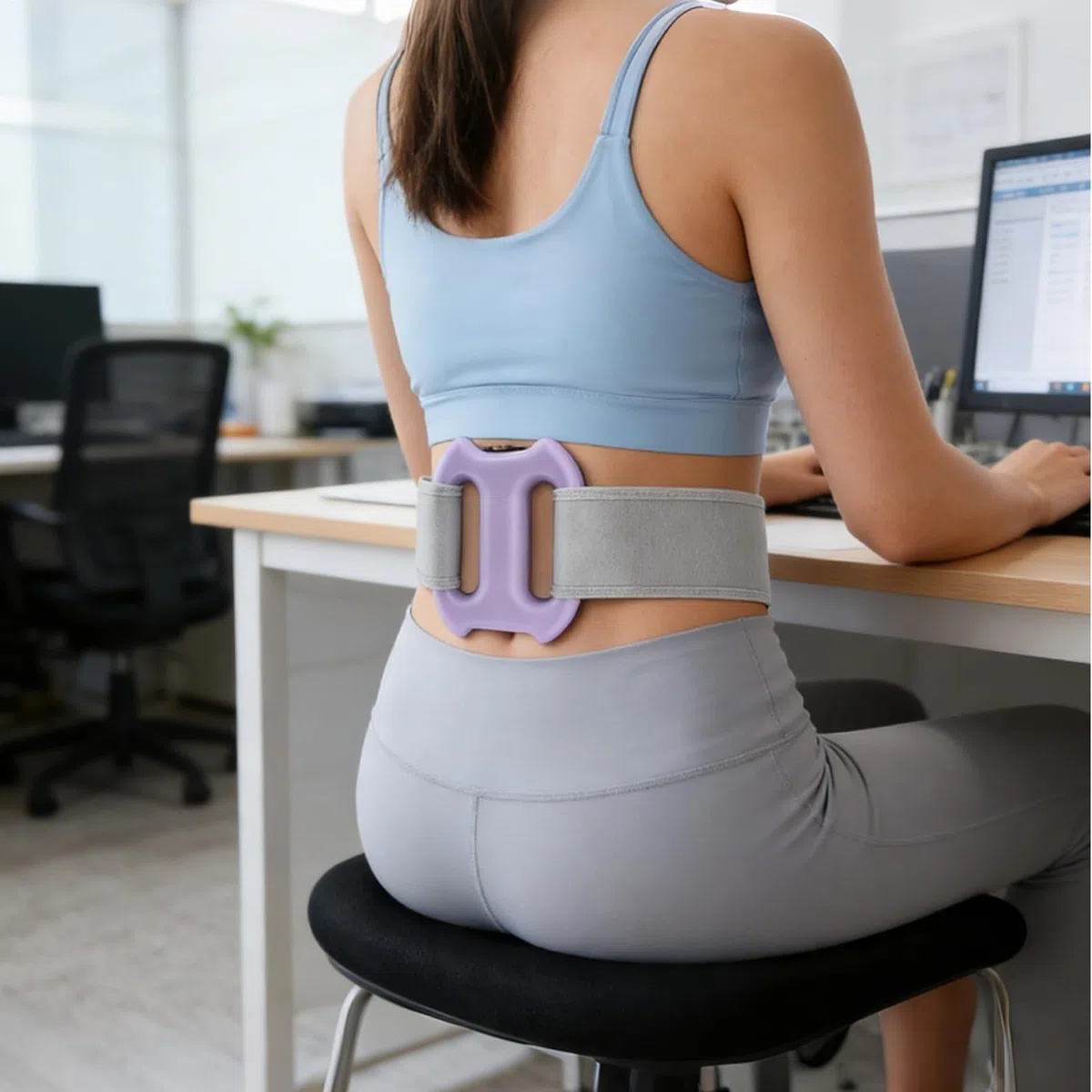 Masaje muscular: dispositivo eléctrico inalámbrico, construcción de silicona flexible, banda pulsante con pantalla LED, equipo de fitness portátil para entrenamiento residencial, atletas, glúteos