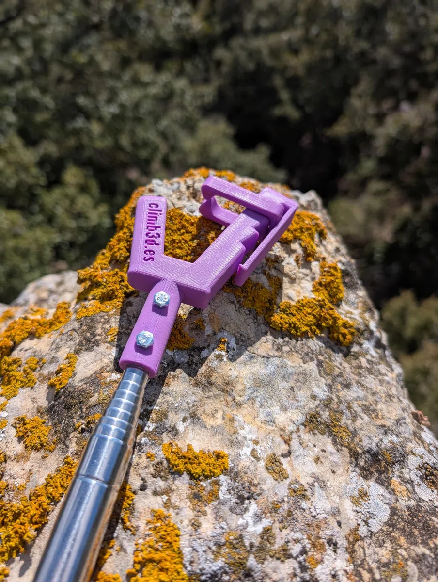 Climb3D Clipstick – Extensor de Escalada Impreso en 3D, Ultraligero y Compacto (3 m Extensible, 43 cm Plegado, 180 g)
