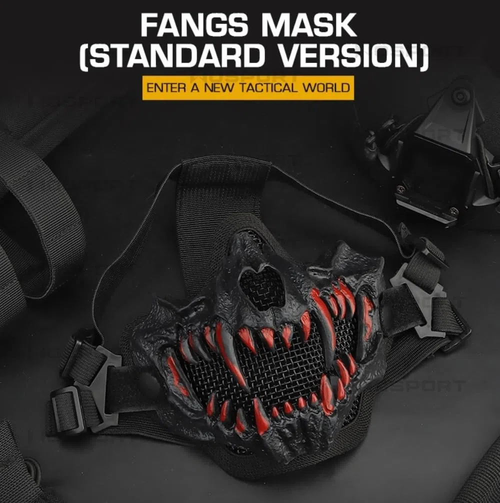 Peminkoo Máscara de Airsoft para Cosplay, máscara Multiusos de Media Cara, Correa Ajustable, Tocado Transpirable, Accesorios para Cosplay