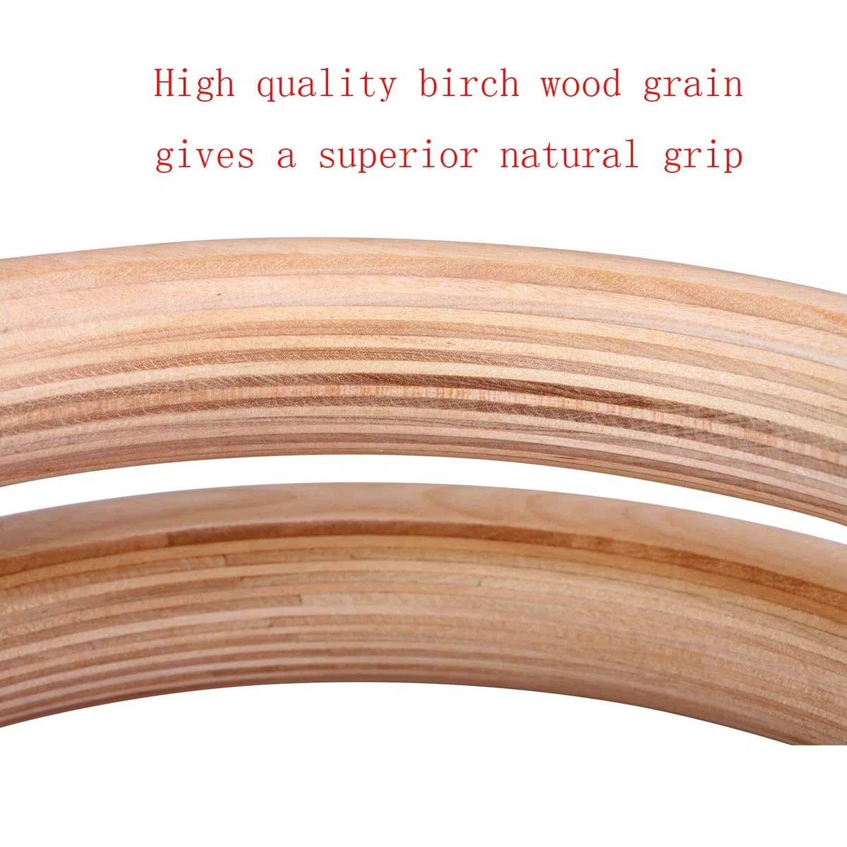 Anillos de Gimnasia, Madera Anillos Olímpicos con Correas de Hebilla Anillos de Gimnasio para Entrenamiento de Fuerza, Crossfit, Dominadas y Dips