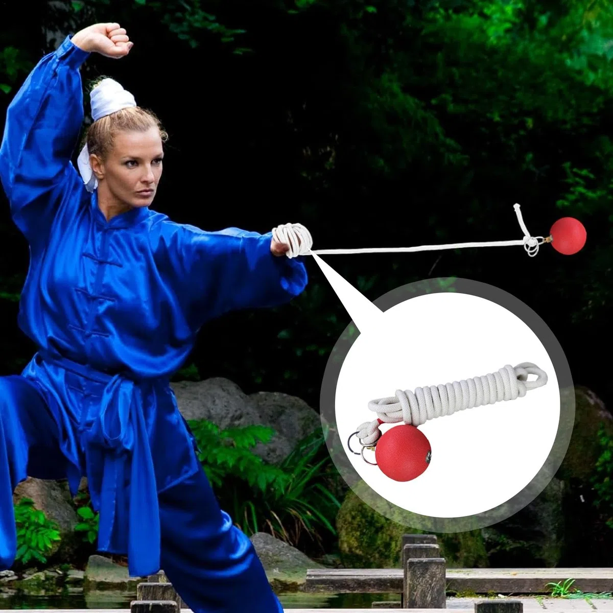 Dart Hammer, Práctica Rope Dart 137.8in Martial Arts Soft Equipment, Entrenador de edificios musculares, User Friendly Chinese Traditional Tool for Training and Practice