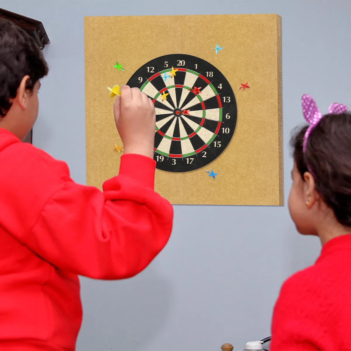 Keagan Dart Board Wall Protectors Dartboard Surround Cork Self-Adhesive Spliced Wall Surround Board Easy Assembly Dart Surround Cork Dart Board Wall Protector Tan