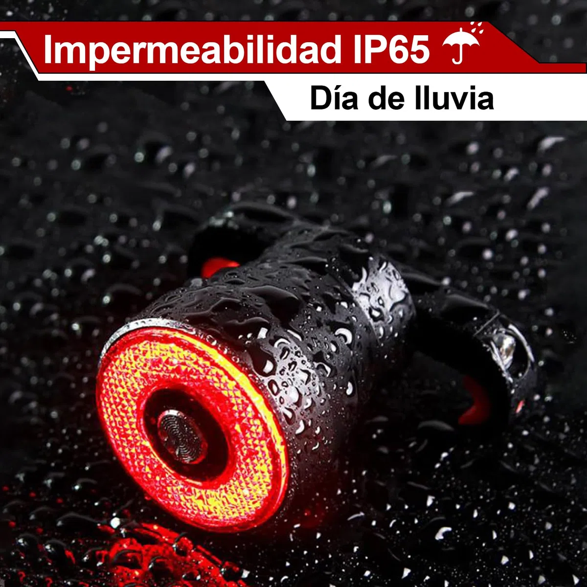 EBUYFIRE Luz Trasera de Bicicleta Inteligente Recargable USB, Super Brillante Rojo Luz LED Bici, Impermeable, Faro Trasero Bici para Máxima Seguridad de Ciclismo