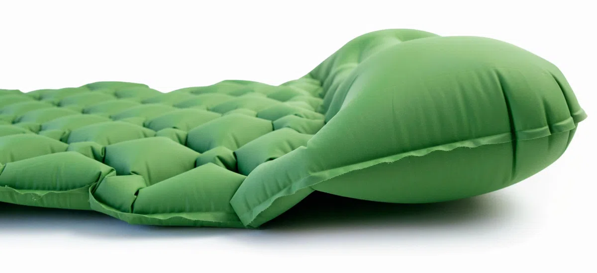 Colchoneta de Camping Autoinflable, Ultraligera, Verde, Inflado en 30 Segundos, con Bolsa de Transporte
