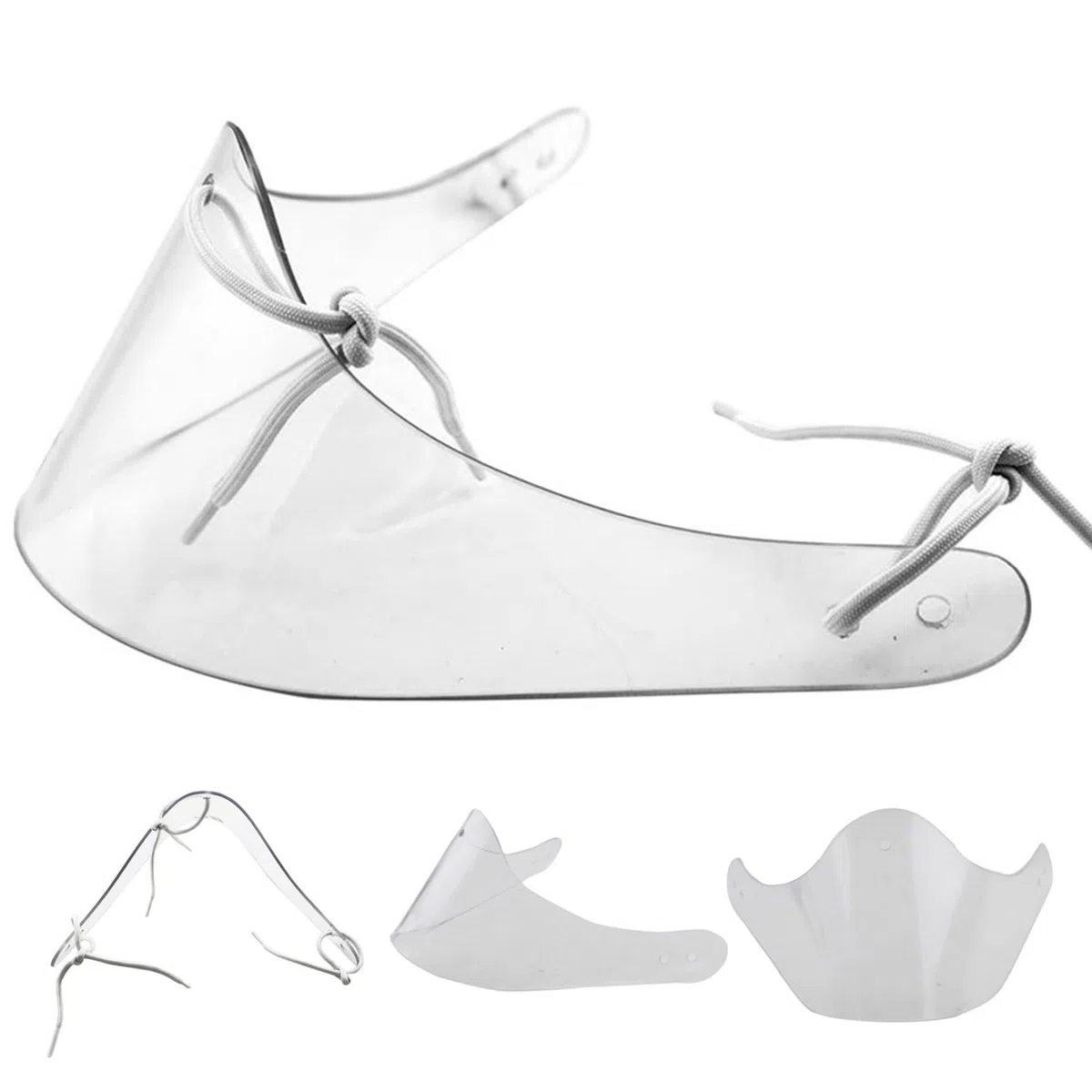 Guardia de Cuello de Portero de Hockey, Portero Transparente de Garganta Protector Anti-Fog/Anti-Scratch Hockey sobre el Portero de protección de protección contra el Cuello del Cuello