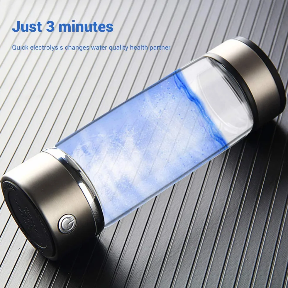 Generador de Agua Portátil 420 ml Máquina Ligera para Viajes y Uso Diario Purificadora de Agua con Tecnología de Iones y Hidrógeno Rica Recargable Compacta para Hogar Oficina y Exterior