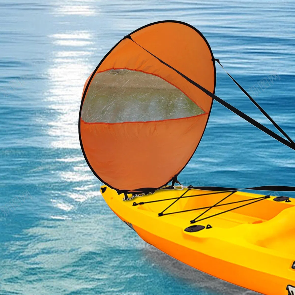Vela de Tabla de remo, Vela de Viento para Kayak - Velas de Kayak con ventana Transparente, Accesorios de Kayak,Paleta portátil de Viento Kayak de Tabla de paleta para el Yate de Barco