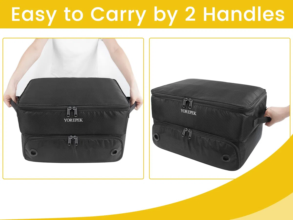 2 Layer Golf Trunk Organizer, Waterproof Car Golf Locker with Separate Ventilated Compartment for 2 Pair Shoes, Durable Golf Trunk Storage for Balls, Tees, Clothes, Gloves, Accessories, Golf Gifts