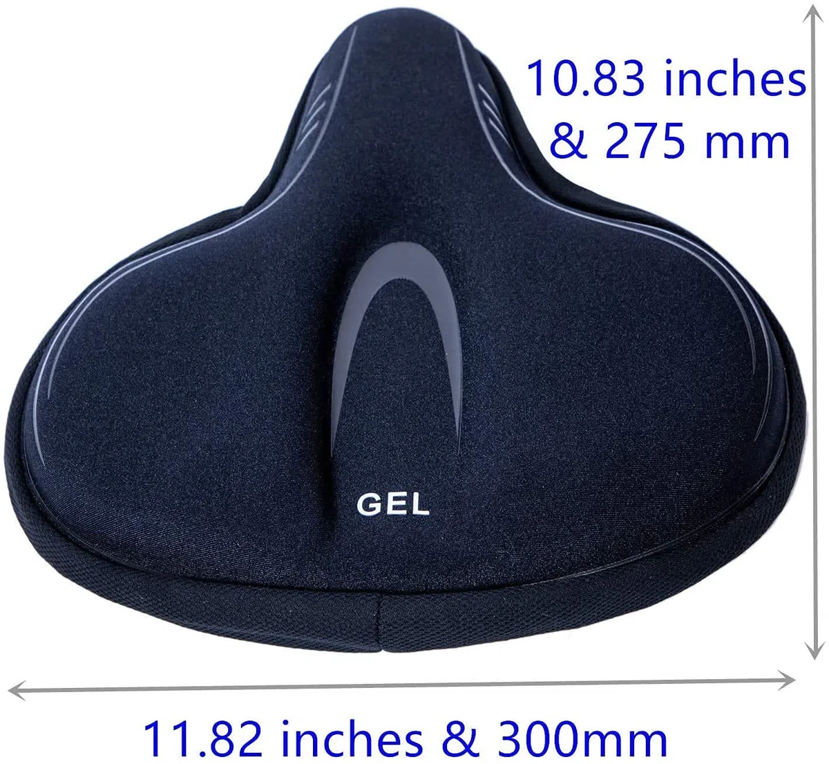 YBEKI Funda Ancha con Gel para Asiento de Bicicleta Estática – Reducción 72% Presión | 2cm Gel + Espuma Memoria | Anti-Deslizante | Compatible Peloton/YOSUDA/Schwinn | Ámbito de aplicación 8.5-10"