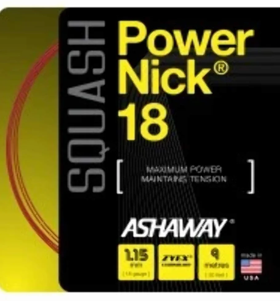 Ashaway PowerNick 18 Squash Set 1.15mm - Red by Ashaway