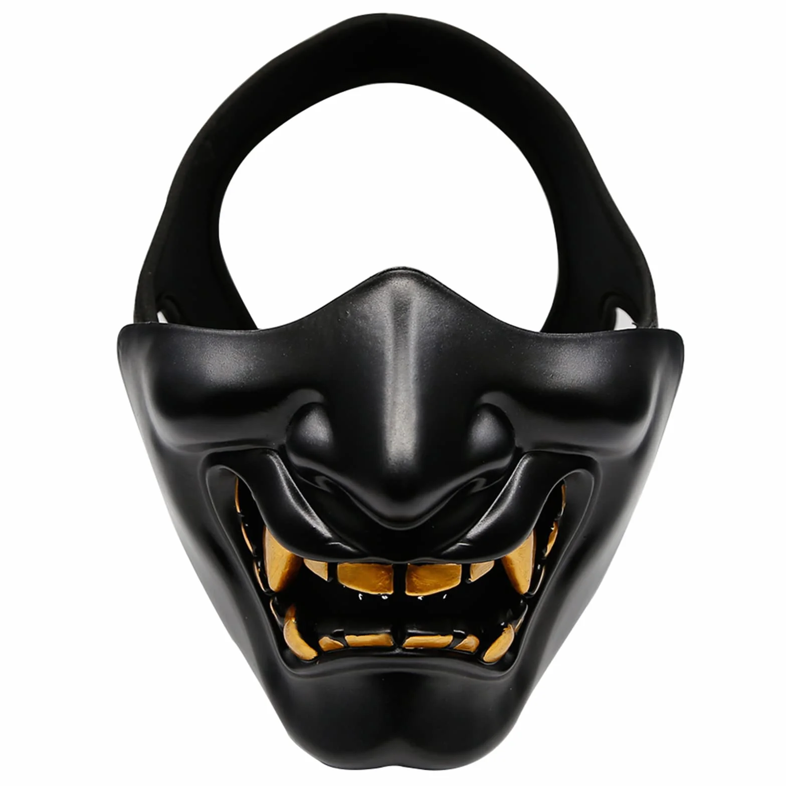 Airsoft - Máscara de media cara, monstruo demonio malvado, Kabuki, Samurai Hannya Oni, máscara protectora de media cara para baile de máscaras, fiesta, Halloween, juego de guerra Cs