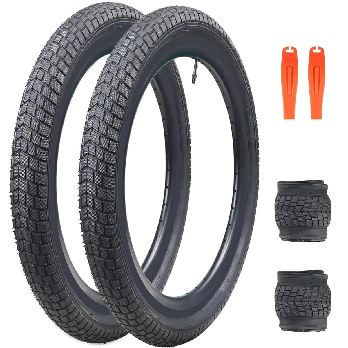 ZUKKA Neumáticos de Bicicleta para niños, 20 x 2,125, 20 Pulgadas, neumáticos de Repuesto Plegables, Aptos para Bicicletas Infantiles, neumáticos BMX
