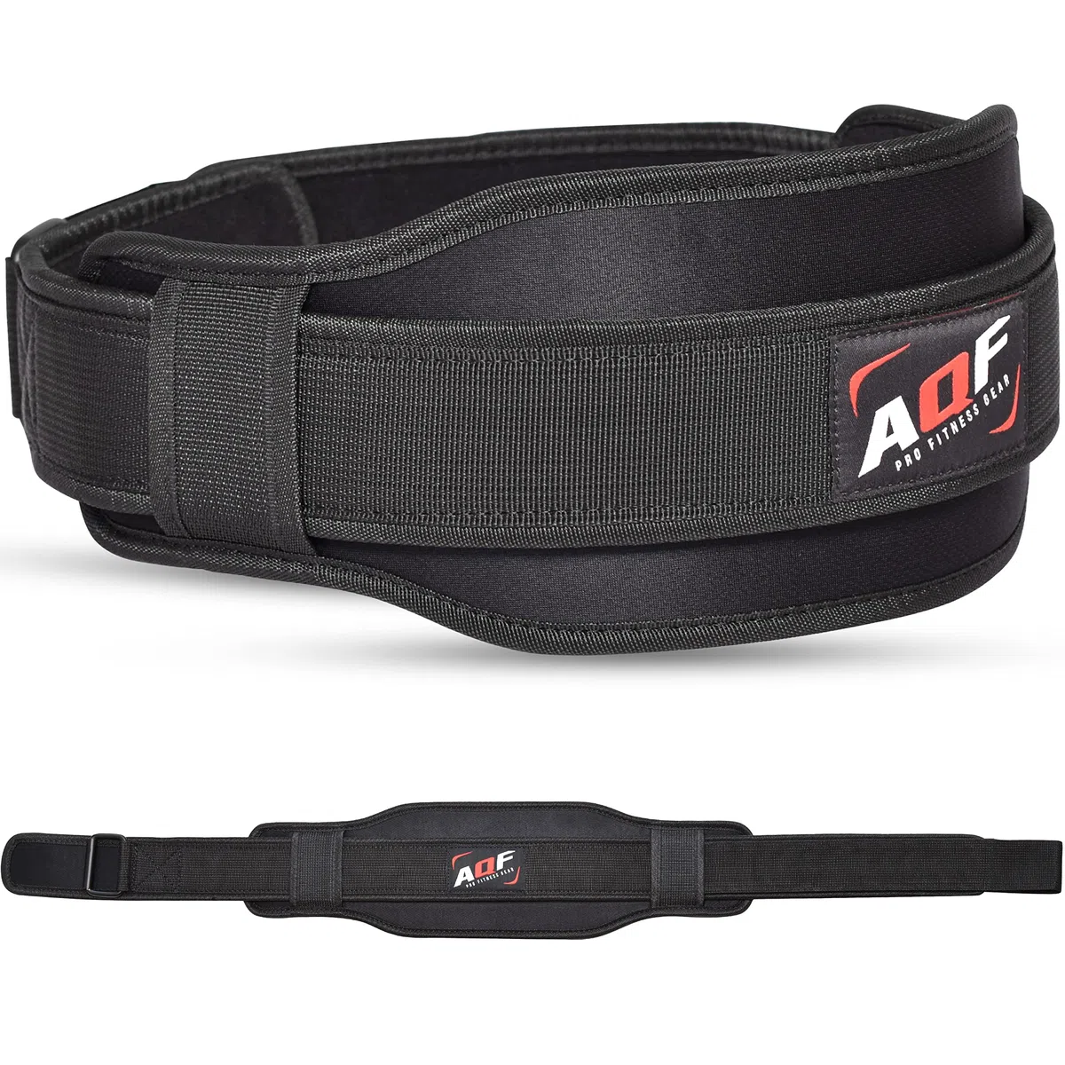 AQF Cinturon Lumbar Gimnasio, 14 cm Amplio Contorneado Neopreno Faja Lumbar, Cinturones Hombre Mujer para Sentadillas, Deadlifts Powerlifting Musculacion Cinturon ​Lastre Gimnasio