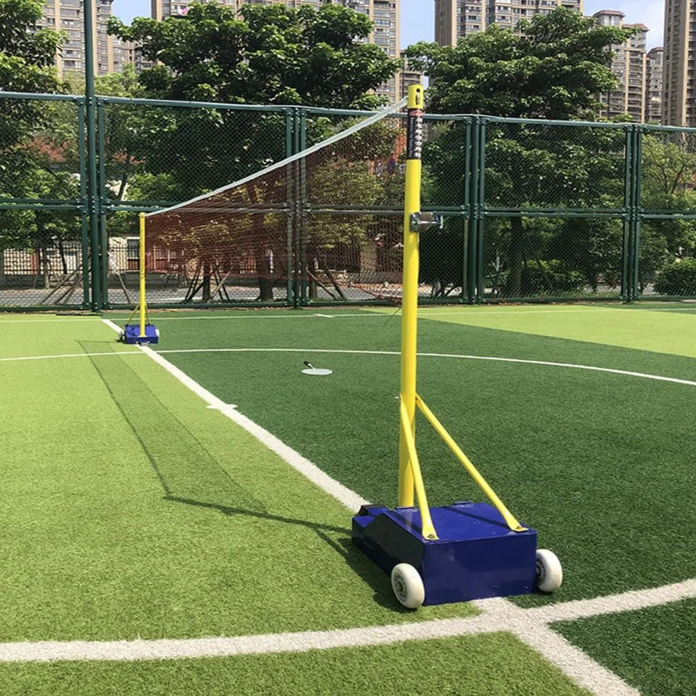 Red de bádminton portátil, Red de Voleibol de Tenis Plegable Ajustable, Red sin Nudos para Deportes al Aire Libre