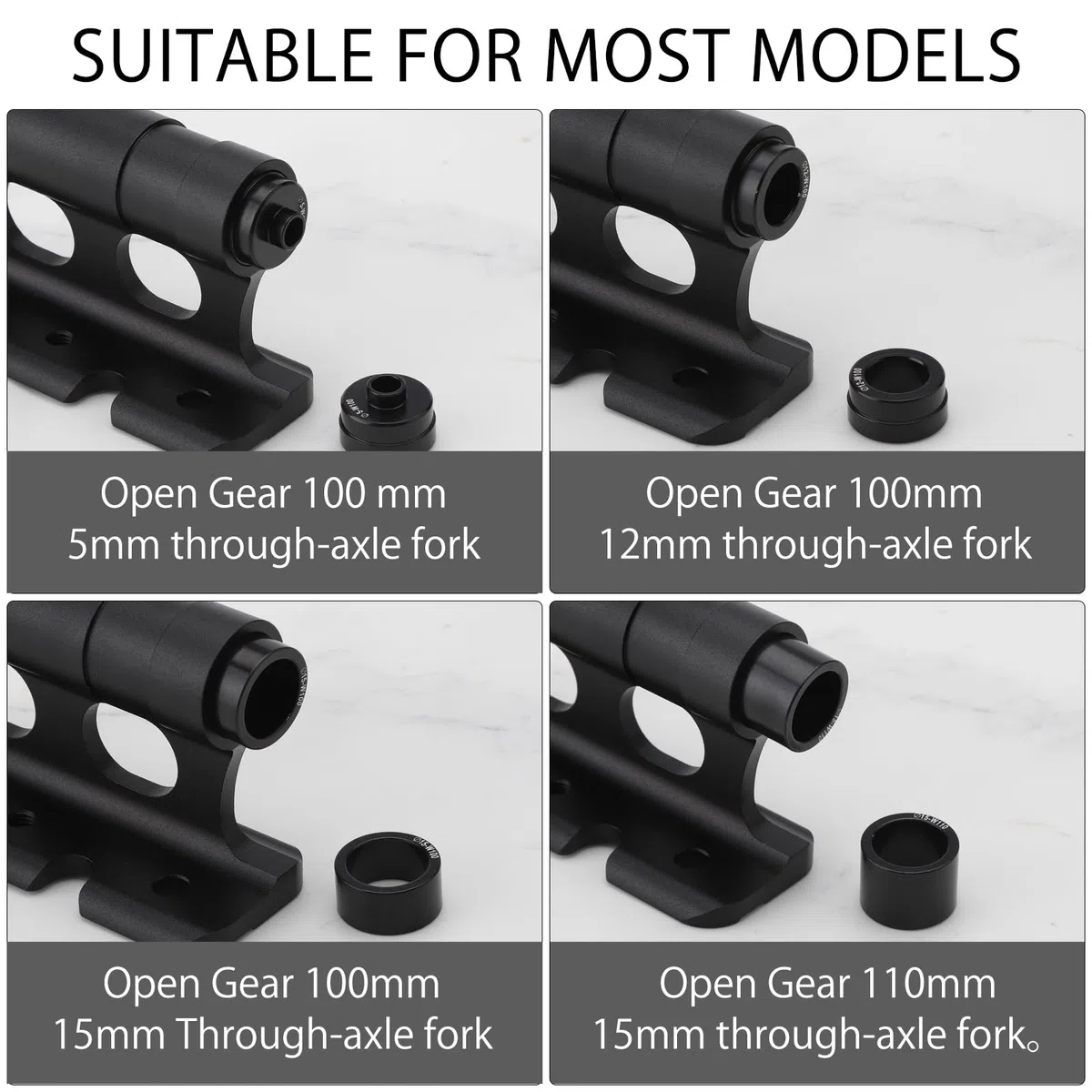 HENGBIRD 2 piezas soporte de horquilla para bicicleta de aleación de aluminio, soporte de techo para bicicleta de coche de bloqueo rápido, soporte de horquilla para bicicleta versátil para 5/12