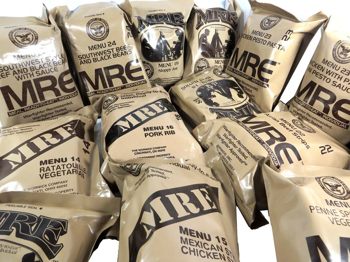 MRE - Ración de comida militar, lista para comer, del ejército de Estados Unidos, diferentes menús, Meatballs in Marinara Sauce