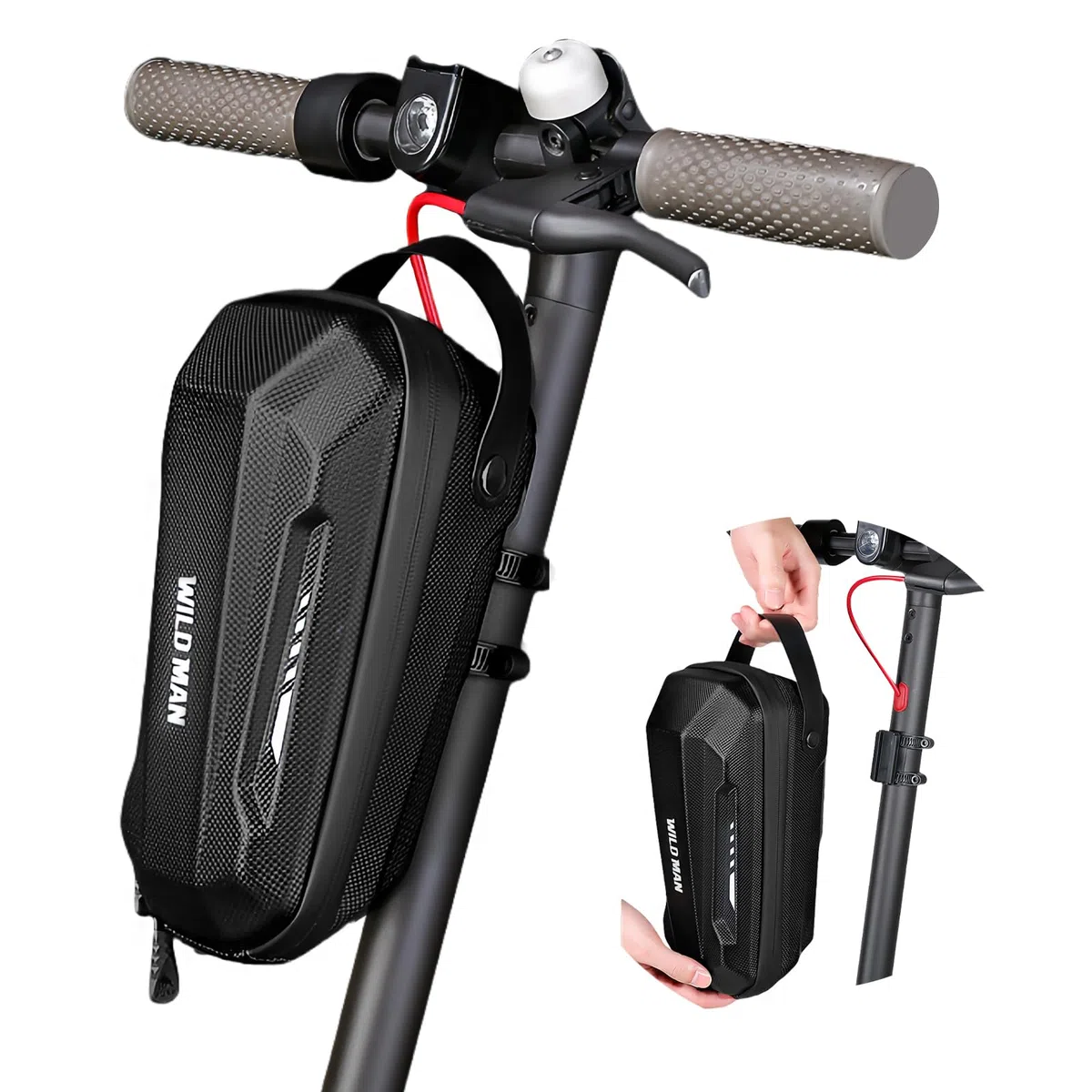 flintronic 3L Bolsa De Manillar Scooter Eléctrica, Scooter Bolsa De Tubo Frontal, Bolsas de Almacenamiento Impermeable EVA, para Xiaomi MI Mijia M365 Sedway Ninebot E ES1/2/3/4