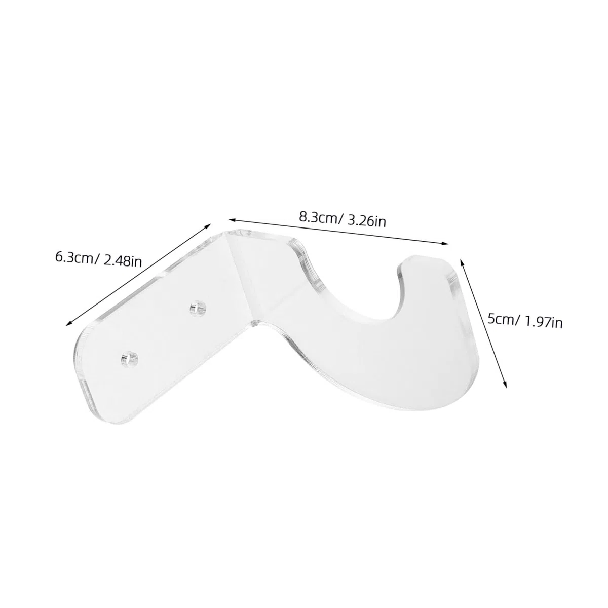 LIOOBO Soporte de Pared para Bates de Béisbol y Tenis, Acrílico Transparente, Diseño Ahorra Espacio, 2 Pares, Adecuado para Casa y Escuela