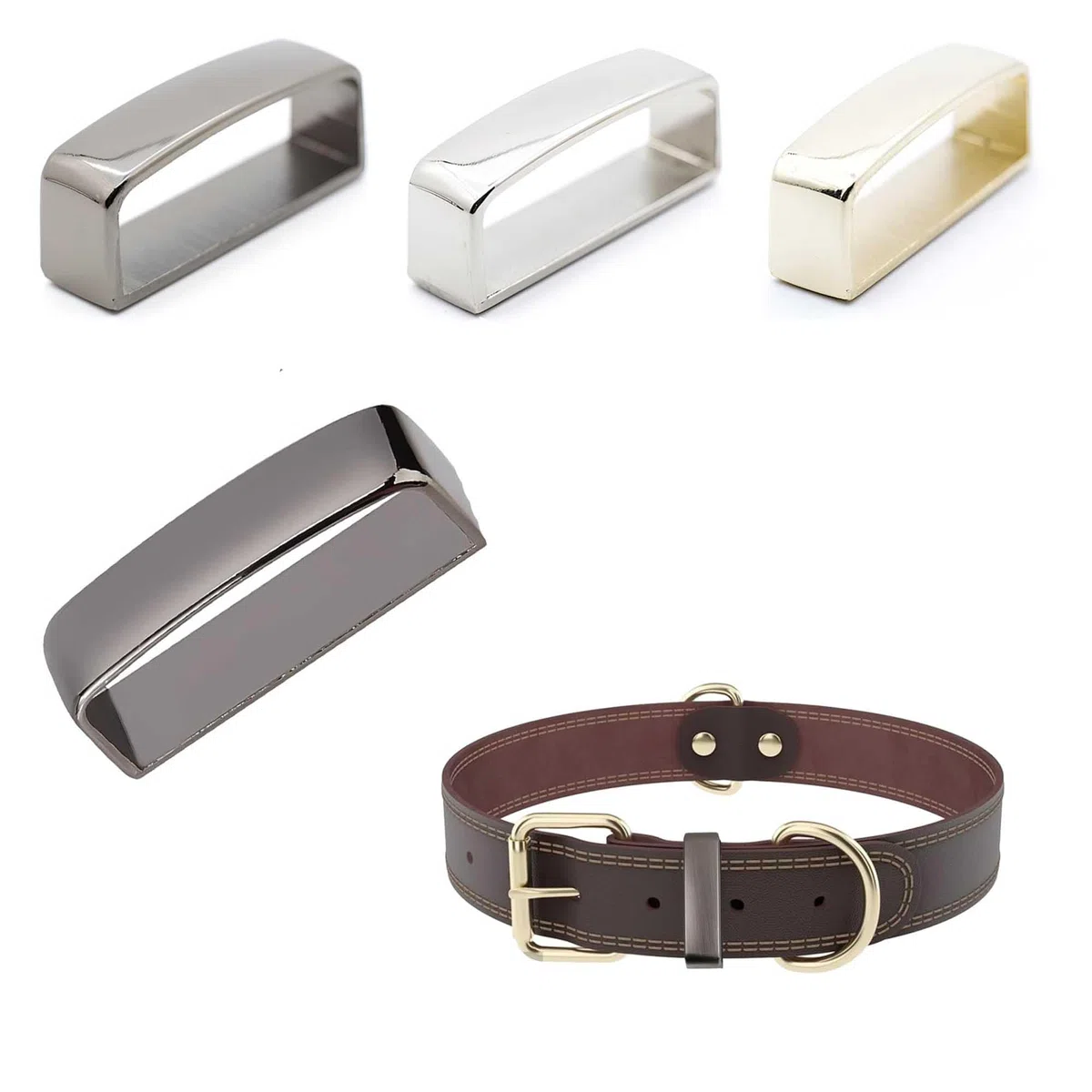 4 piezas Anillo de Cinturón Hombres Cinturón Hebilla Cinturón con Trabilla para Cinturón Hebilla de Metal para Cinturón para Cinturón de 36-39Mm de Ancho (Cuatro colores, L)