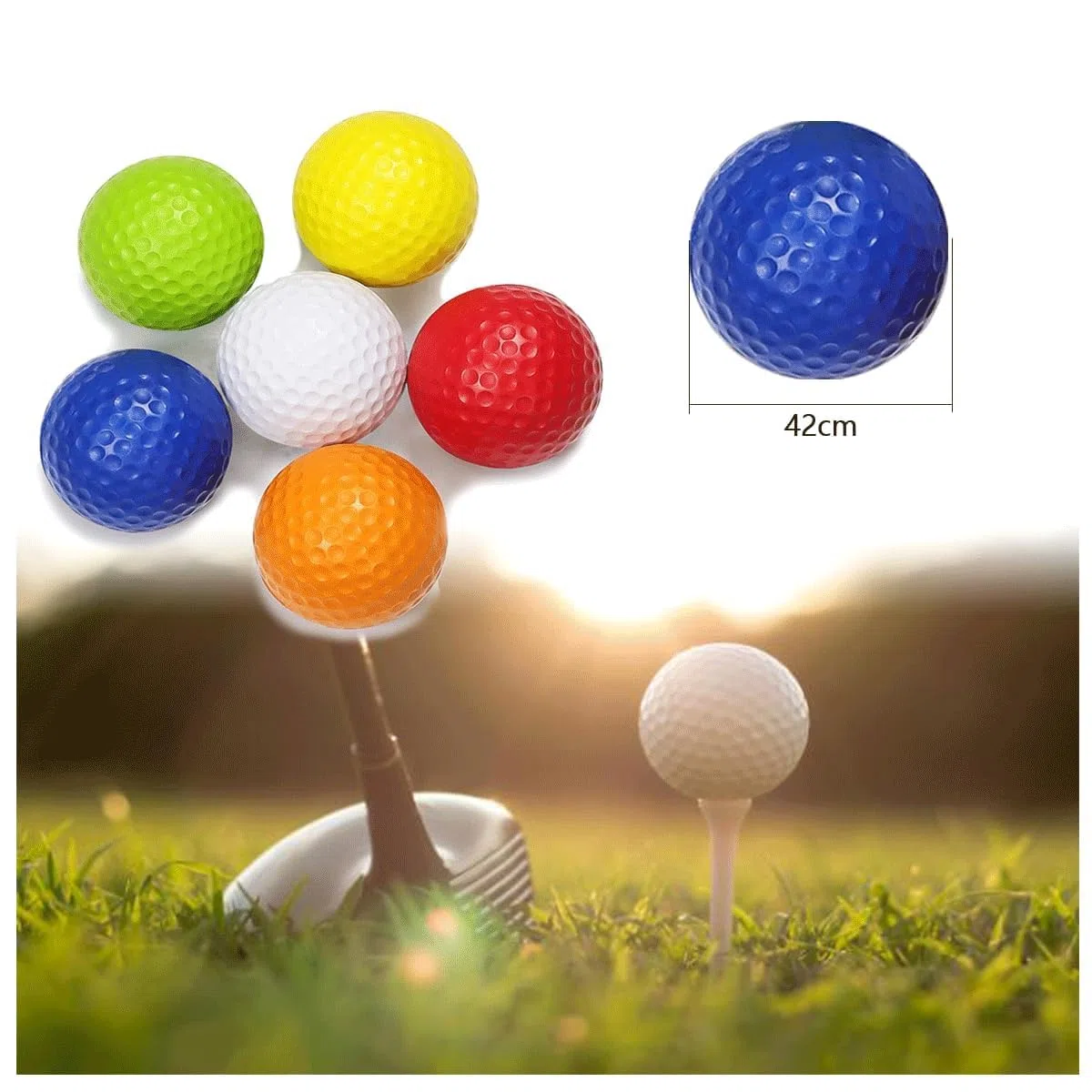 26 Piezas Golf de Espuma, Pelotas de Entrenamiento de Golf, Pelotas de práctica de Espuma, Pelotas de Golf, Pelota de Golf de Colores, Adecuado para Entrenamiento de Golf.
