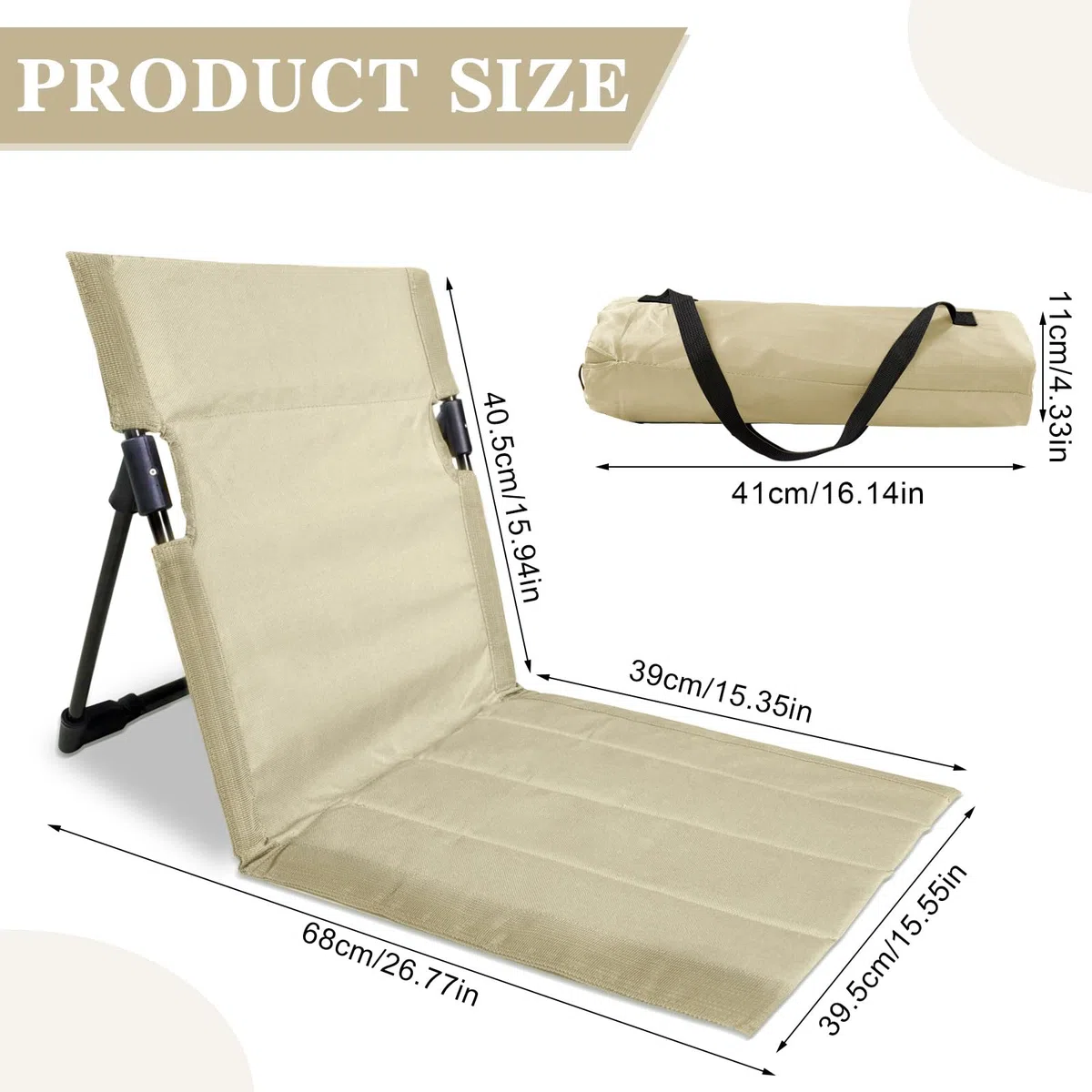 Tumbona Plegable, Ligero y Plegable Tumbona Playa con Respaldo, Hamaca Playa Ideal para Camping, Actividades al Aire Libre, Playa y Viajes (Blanco-Corto)