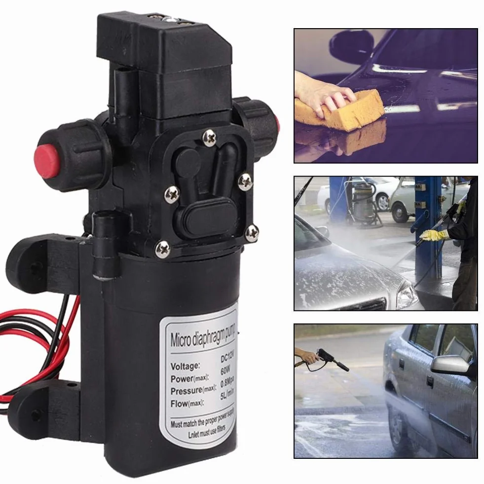 Bomba De Agua DC 12V Bomba Autocebante De Alta Presión 116Psi Caravana Autocebante Barco Que Acampa,limpieza de autos