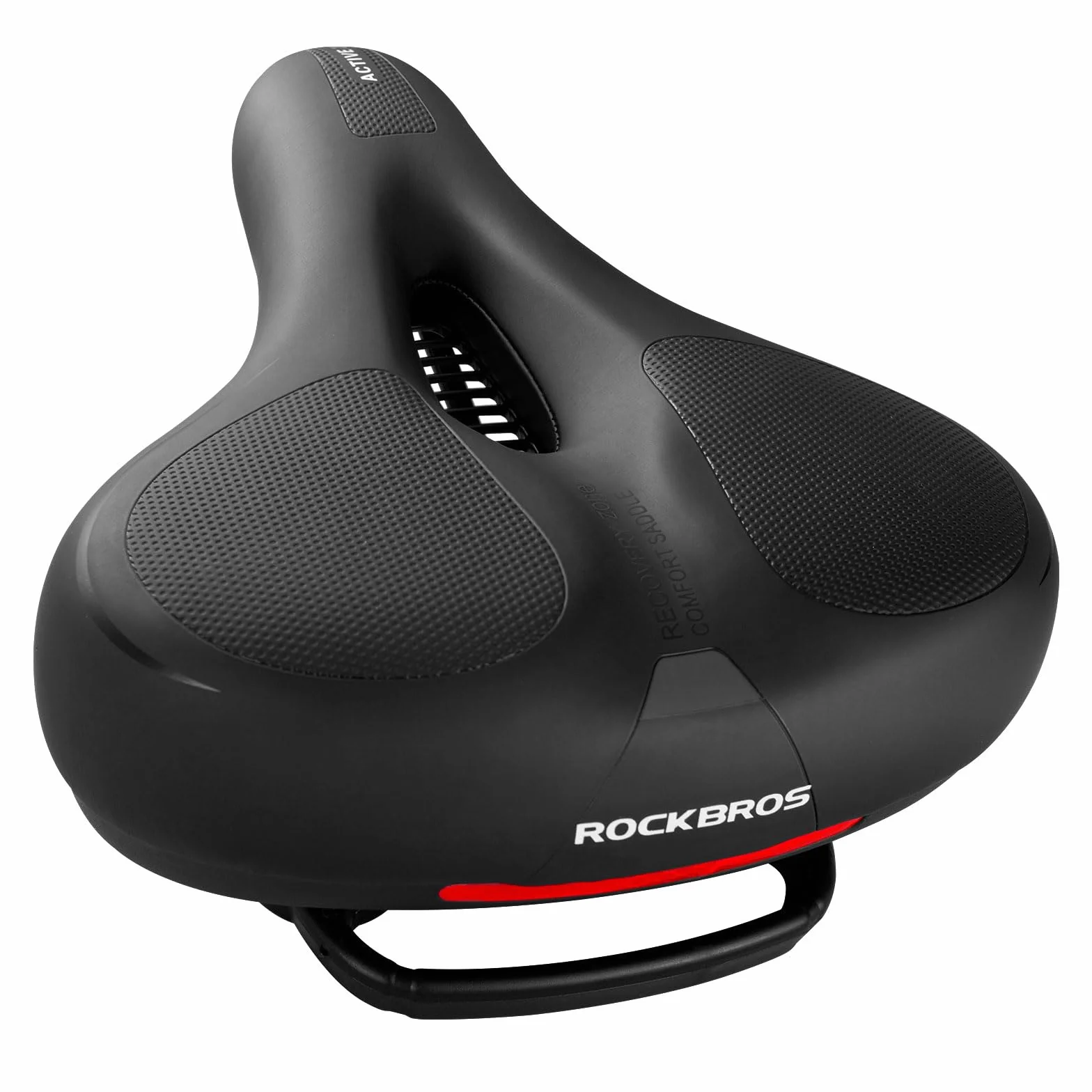 ROCKBROS Sillín Bicicleta Cómodo, Asiento para Hombre Mujer Antiprostático Transpirable Cojín Ergonómico para Bicicleta de Montaña, Carretera, Urbana, 26 x 22 cm