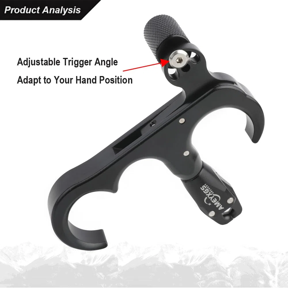 SHARROW Disparadores de Tiro con Arco Thumb Release Aids Arco Compuesto 3 Dedos Automático Ayuda de liberación