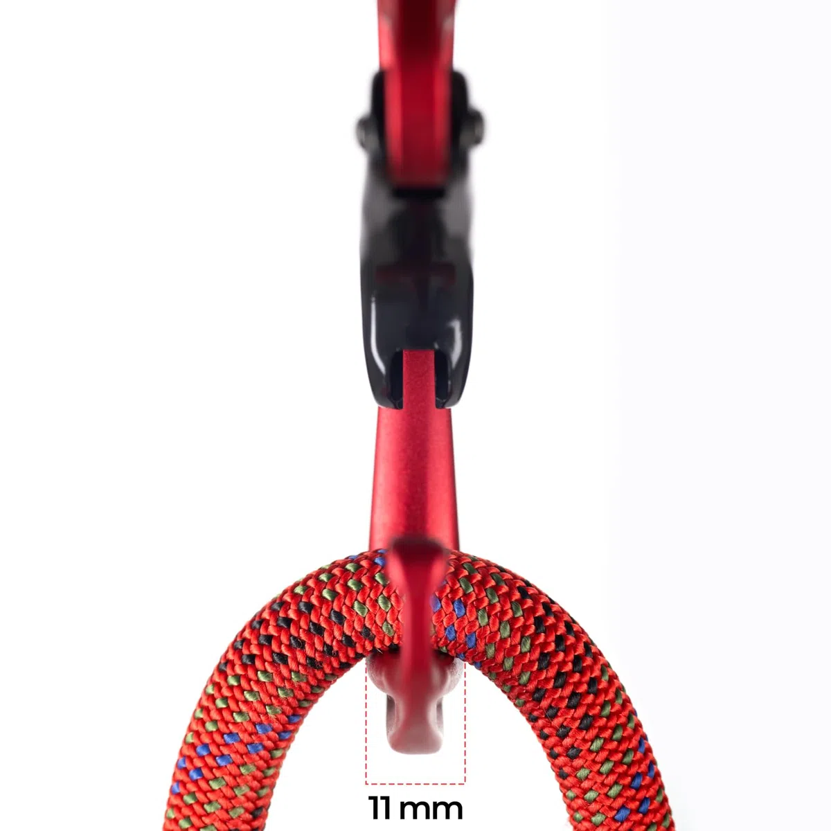 FIXE - Cinta Exprés Picot Team Edition para Escalada Deportiva y Desplomes - Alta Visibilidad y Máxima Precisión - Mosquetones Picot Curve + Straight - Poliamida - 18 cm - Color Rojo