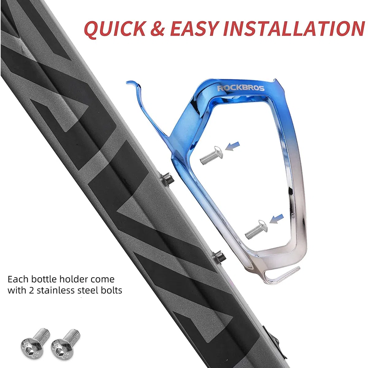 ROCKBROS Portabidón Bicicleta Soporte Botella de Aluminio para Ciclismo MTB Bicicleta Carretera