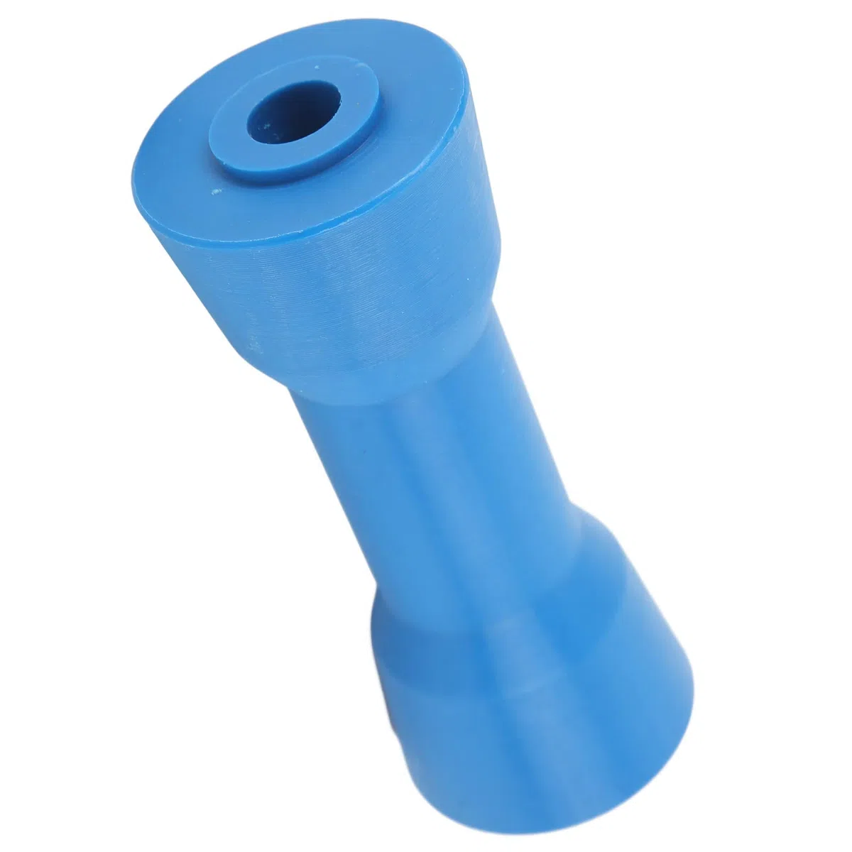 Rodillo de Quilla Marina de PVC Azul de 160 Mm, Autocentrante con Ranuras Integradas, Alta Resistencia, Duradero, Resistente Al Calor para Remolque y Barco