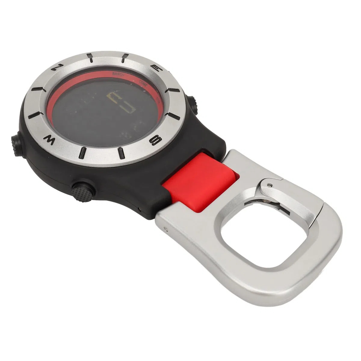 VGEBY Reloj de Bolsillo con Clip para Hombres y Mujeres, Brújula Impermeable, Altímetro, Barómetro, Termómetro, Reloj Deportivo Digital de Mano para Escalada