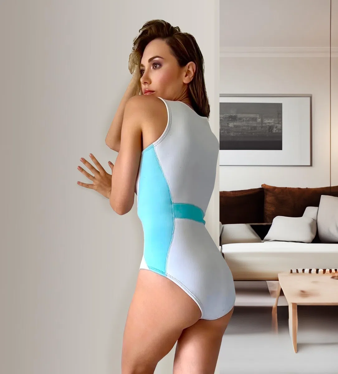 Traje de Baño Mujer Neopreno 2mm de Una Pieza | Bañador Natacion Mujer Alta Elasticidad | Cremallera Frontal | Ideal para Deportes y Surf