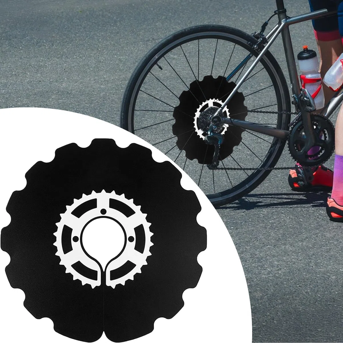 Fundas de freno de disco para bicicletas, cubierta de prevención de manchas de frenos de disco, protector resistente y ligero de repuesto para actividades al aire libre para adolescentes y