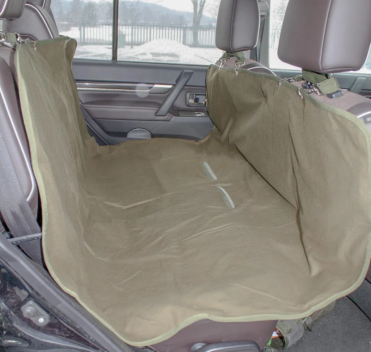 EUROHUNT Schoner Autositzschonbezug für Rückbank - Asiento para Caza, Color Verde