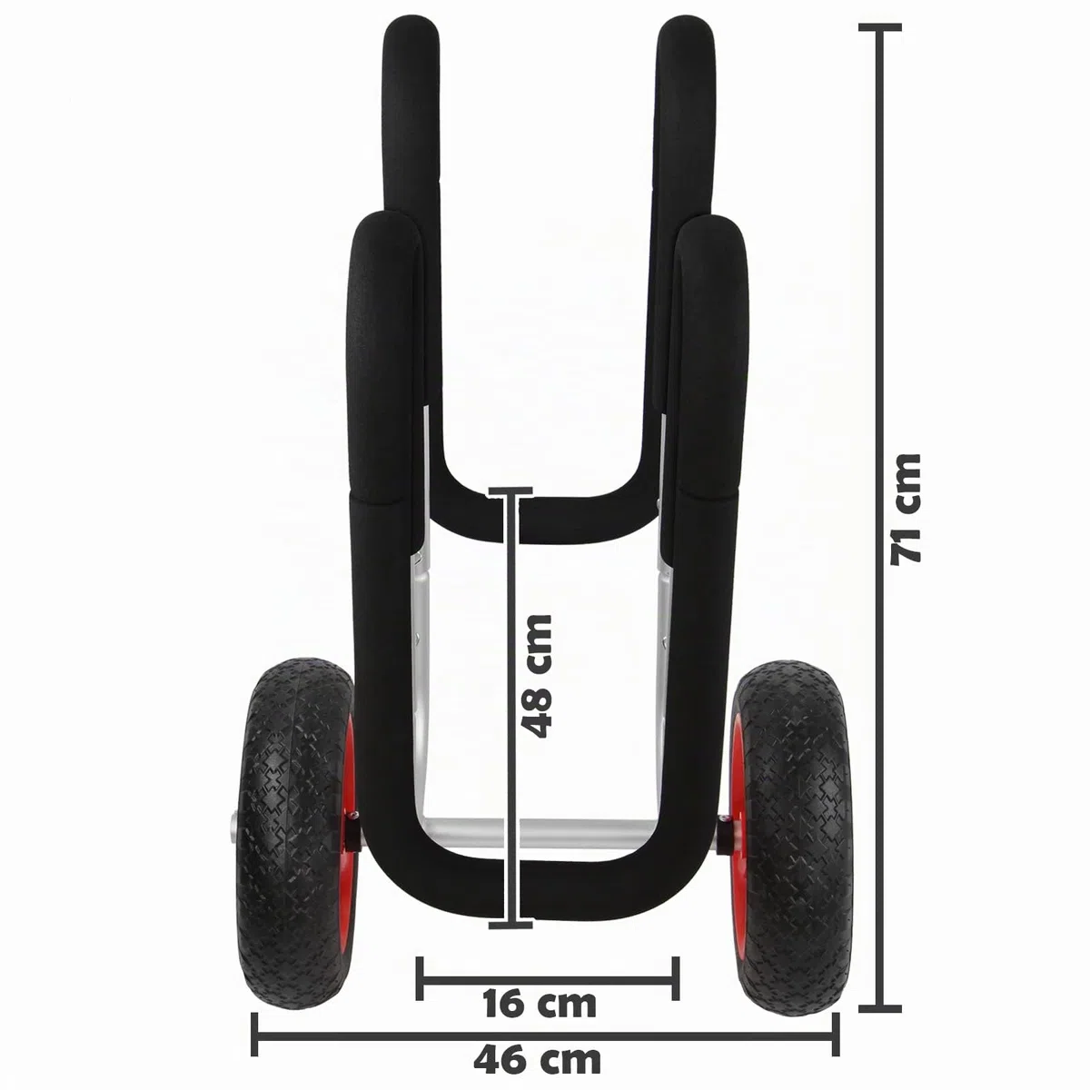 ALPIDEX Carro Transporte Sup Stand Up Paddle Board Trolley Ø 25 cm Ancho Neumáticos Caritto Plegable Tabla Surf