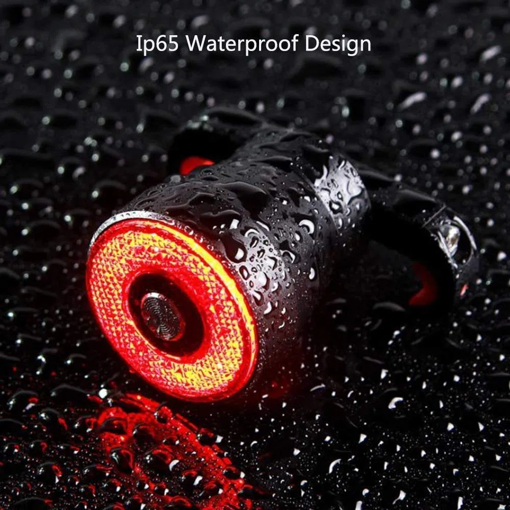 Luz Trasera De Bicicleta, Luz De Freno LED Roja, Luz Trasera De Bicicleta Inteligente con Carga USB-C, Brillo Ajustable y Impermeable