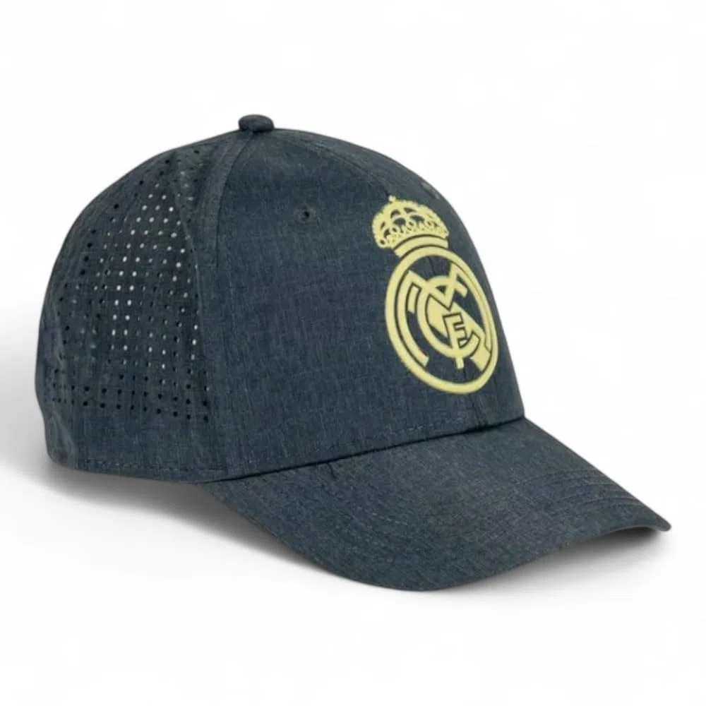 Real Madrid FC Rm3go20, Gorra Azul/oro Acero Con Rejilla Adulto, Ajustable Vaquero 2019 2020 Unisex, Talla Única