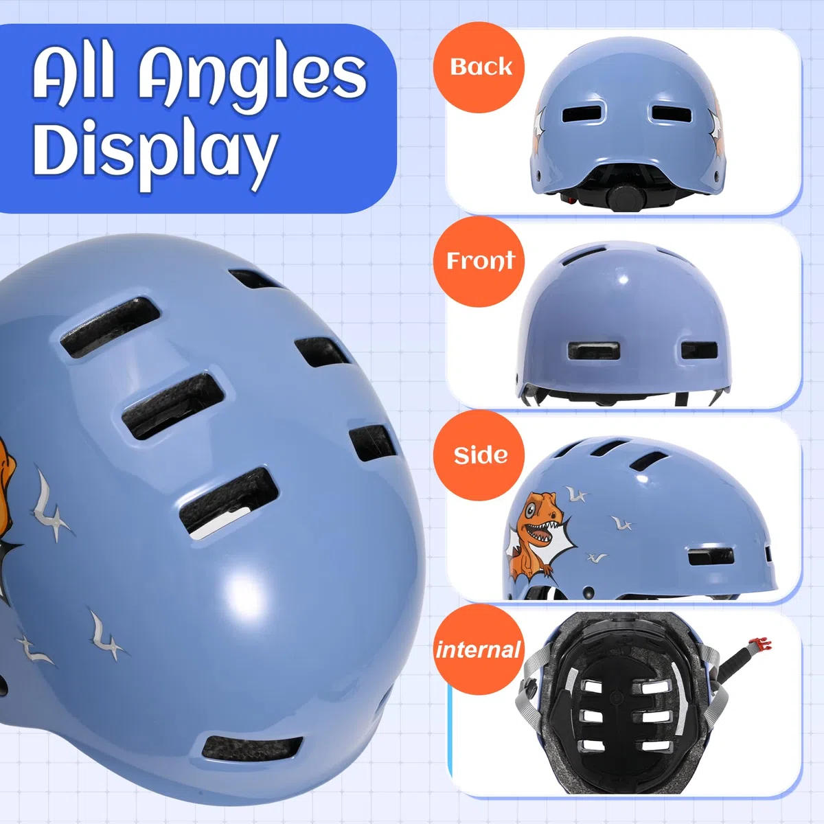 Casco Ajustable para niños y niñas y Adolescentes, Casco Bicicleta Bici niño Casco Protector para monopatín, Bicicleta, Patinete, Patines en línea y Ciclismo